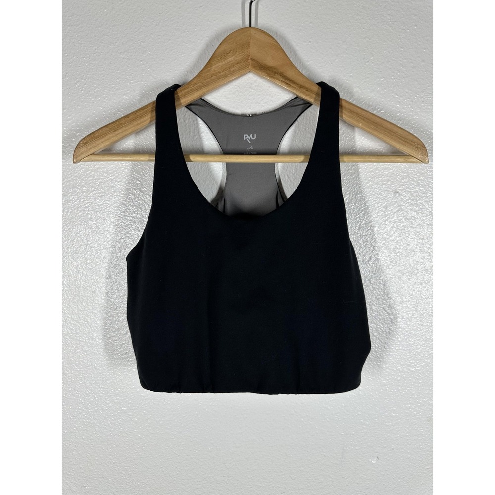 RYU Sports Bra Womens Medium Black Racerback Longline Athletic Workout Tank
